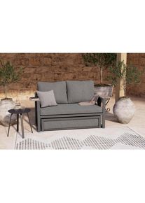 Ambia Garden Loungegarnitur , Anthrazit, Dunkelgrau , Metall, Kunststoff, Textil , 2-teilig , F&uuml;llung: Schaumstoff,Polyester , einzeln stellbar , 155x65x74 cm , gastro- und objekttauglich , Gartenm&ouml;bel, Loungem&ouml;bel, Gartenlounge-Sets