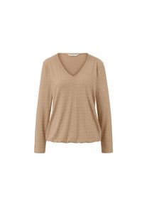 Tchibo - T-shirt manches longues structur&eacute; - taille: M - beige