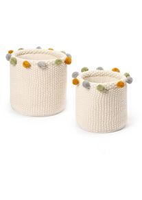 Tchibo - 2 paniers de rangement pour chambre d&rsquo;enfant - multiple/blanc