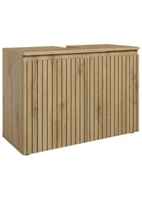 Mid.you Waschbeckenunterschrank , Eiche Artisan , Kunststoff , 1 F&auml;cher , 80x57x36 cm , stehend , Badezimmer, Badezimmerschr&auml;nke, Waschbeckenunterschr&auml;nke