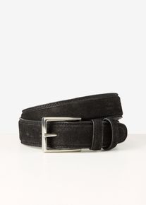 Ceinture en cuir rugueux en noir, Taille 80, bonprix