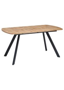 Mid.you Esstisch , Eiche Artisan , Metall, Holzwerkstoff , rechteckig , eckig , 90x75x160-200 cm , ausziehbar , Esszimmer, Esszimmerserien