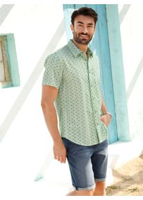 Catamaran Witt Herren Kurzarm-Hemd, reseda-gemustert, Gr&ouml;&szlig;e 43/44, 100% Baumwolle