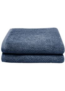 Dyckhoff, Handt&uuml;cher &raquo;Popcorn&laquo;, navy, Frottier, Baumwolle, 2 Stk.
