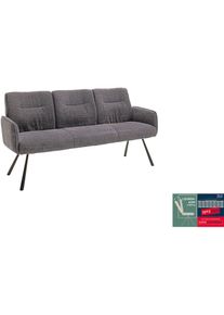 MCA furniture, MCA furniture Sitzbank &raquo;Delane&laquo; 1 Stk. tlg. Taschenfederkern, Lehnenkippfunktion, Armlehnen, beweglicher R&uuml;cken, anthrazit, schwarz, 