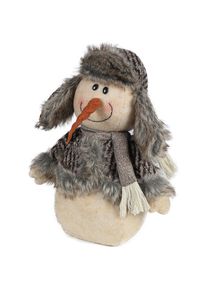 AMBIENTE HAUS, Schneemann &raquo;Schneemann - Arktis, Weihnachtsdeko&laquo;, hellgrau, Baumwollmix, B/H/T: 20 cm x 30 cm x 20 cm