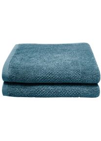 Dyckhoff, Handt&uuml;cher &raquo;Popcorn&laquo;, petrol, Frottier, Baumwolle, 2 Stk.