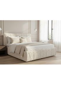 Goodproduct, GOODproduct Polsterbett &raquo;EVELLINA in der Gr&ouml;sse 180x200 cm, mit Fellimitat bezogen&laquo; wahlweise mit Lattenrost und King-Matratze (28cm), 