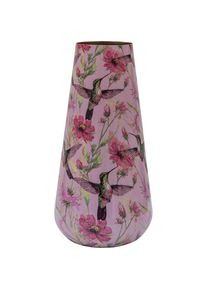 Creativ Home, Creativ home Tischvase &raquo;Vase&laquo; mit floralem Dekor, rosa, B/H/T: 37 cm &Oslash; 18 cm