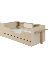 Gami, Stauraumbett &raquo;BAYA&laquo; Ein Bett, das mit Ihrem Kind mitw&auml;chst !, eiche rookwood nachbildung, greige, greige, greige, Eiche Rookwood Nachbildung / 