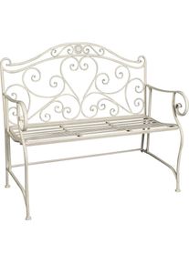 Home Affaire, Home Affaire Bank antikweiss Outdoor geeignet, wei&szlig;, Metall, B/H/T: 103 cm x 95 cm x 54 cm