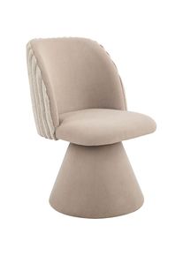 Hela, Hela Drehstuhl &raquo;BARI I&laquo; (Set) 1 Stk.360&deg; drehbar, Polsterfuss, Materialkombi, Aussen Felloptik Innen Velvet, schlamm, schlamm, Metall, Polyester