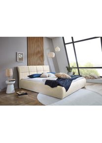 ATLANTIC HOME COLLECTION, ATLANTIC HOME COLLECTION Polsterbett Polsterbett, Bezug mit Boucl&eacute; Charakter, creme, 100% PES, Chenille