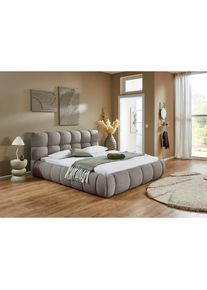 ATLANTIC HOME COLLECTION, ATLANTIC HOME COLLECTION Polsterbett Polsterbett, Bezug mit Melange-Effekt, grau, 100% PES, Chenille