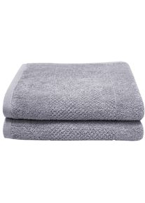 Dyckhoff, Handt&uuml;cher &raquo;Popcorn&laquo;, silber, Frottier, Baumwolle, 2 Stk.