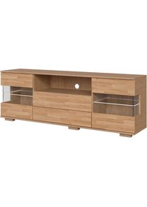 Goodproduct, GOODproduct Sideboard &raquo;VETRO Teilmassiv, Fronten Massivholz, Wohnzimmer, Stauraum,Griffmulde&laquo; B/T/H:180/40/63cm, 2Schubladen, 4 
