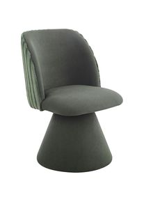 Hela, Hela Drehstuhl &raquo;BARI I&laquo; (Set) 1 Stk.360&deg; drehbar, Polsterfuss, Materialkombi, Aussen Felloptik Innen Velvet, gr&uuml;n, gr&uuml;n, Metall, Polyester, 