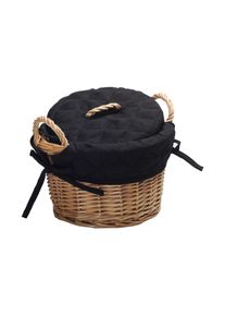 Nouvel, Kartoffelkiste &raquo;Elegance, 23 x 23 x 14 cm&laquo;, schwarz, Baumwolle, Massivholz, B/H/T: 23 cm x 14 cm