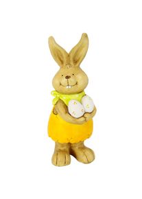 I.Ge.A., I.GE.A. Dekofigur &raquo;Deko Osterhase mit Eier&laquo; Figur 46 cm Deko Hase Osterdeko Hasenfigur Fr&uuml;hling Ostern Ostereier, gelb, Magnesia, B/H/T: 18 