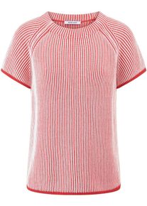 Peter Hahn - Rundhals-Pullover, rot, Gr. 44, Baumwolle