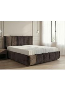 Goodproduct, GOODproduct Polsterbett &raquo;EVELLINA in der Gr&ouml;sse 180x200 cm, mit Fellimitat bezogen&laquo; wahlweise mit Lattenrost und King-Matratze (28cm), 