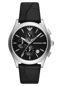 Emporio Armani, Hommes Montre &agrave; affichage analogique, noir / argent