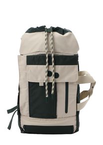 pinqponq Rucksack 'BLOK' Herren Gr&ouml;&szlig;e One Size ecru / dunkelgr&uuml;n