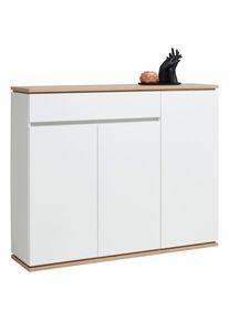 Xora Schuhschrank , Weiss, Eiche Artisan , Kunststoff , 7 F&auml;cher , 1 Schublade(n) Schubladen , 135x112x38 cm , Typenauswahl, Beim&ouml;bel erh&auml;ltlich , Garderobe, Schuhaufbewahrung, Schuhschr&auml;nke
