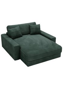 CARRYHOME Xxl-Sessel , Dunkelgr&uuml;n , Kunststoff , F&uuml;llung: Schaumstoff, Silikon,Schaumstoff, Silikon , 160x87x190 cm , Wohnzimmer, Sessel, XXL-Sessel