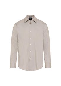 BOSS, Unisex, BOSS Businesshemd Slim-Fit, aus funktionalem Stretch-Twill, Kentkragen, schwarz beige252, 44, N-Gr, Bussiness Hemd von BOSS BLACK