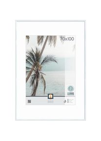 Bilderrahmen , Weiss , Kunststoff, Glas , rechteckig , 70x100 cm , Bilder & Rahmen, Bilderrahmen, Bilder - & Fotorahmen