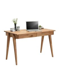 Linea Natura Schreibtisch , Wildeiche , Holz , Wildeiche , massiv , 2 Schublade(n) Schubladen , rechteckig , eckig , 65x76x120 cm , Stauraum , B&uuml;rom&ouml;bel, Schreibtische, B&uuml;rotische