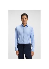 BOSS, Unisex, BOSS Businesshemd Slim-Fit, aus funktionalem Stretch-Twill, Kentkragen, light, pastel blau451, 39, N-Gr, Bussiness Hemd von BOSS BLACK