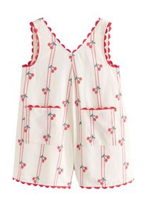 next Jumpsuit M&auml;dchen Gr&ouml;&szlig;e 128 ecru / tanne / rot