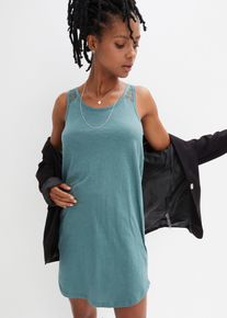 Shirtkleid aus Baumwolle mit Spitze in gr&uuml;n, Gr&ouml;sse 36/38 (S), 100% Baumwolle, bonprix