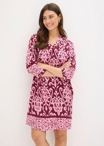 Tunika-Kleid aus flie&szlig;ender Viskose in rot, Gr&ouml;sse 50, bonprix