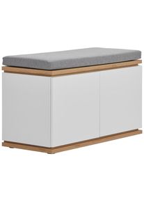 Xora Garderobenbank , Weiss, Eiche Artisan , Kunststoff , F&uuml;llung: Schaumstoff , 85x52x38 cm , Garderobe, Garderobensets & -serien, Garderoben-Serien