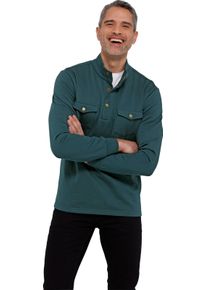 Herren Sweatshirt mit Stehkragen petrol