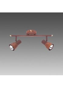 BRILLIANT LEUCHTEN Brilliant Lava Spotrohr Kupferfarben, 2-flammig