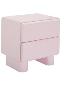 Novel Nachttisch , Rosa , Holzwerkstoff , 2 Schublade(n) Schubladen , 56.5x56.5x42.5 cm , Typenauswahl , Schlafzimmer, Nachttische