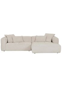 CARRYHOME Ecksofa , Hellbraun , Textil , F&uuml;llung: Polyetherschaumkern,Polyetherschaumkern , Ottomane rechts, L-Form , 280x170 cm , seitenverkehrt erh&auml;ltlich, R&uuml;cken echt , Wohnzimmer, Sofas & Couches, Wohnlandschaften, Ecksofas
