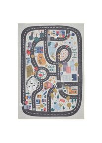 Ben'n'jen Spielteppich , Mehrfarbig, Weiss , Textil , Fahrzeuge , rechteckig , 120x170 cm , ISO 9001, Textiles Vertrauen - Oeko-Tex&reg;, DIN EN ISO 14001, DIN EN ISO 50001, Global Recycled Standard (Grs) , f&uuml;r Fussbodenheizung geeignet, In verschiedenen Gr&ouml;ssen erh&auml;ltlich, f&uuml;r Hausstauballergiker geeignet, waschbar, platzsparend , Teppiche & B&ouml;den, Teppiche, Kinderteppiche