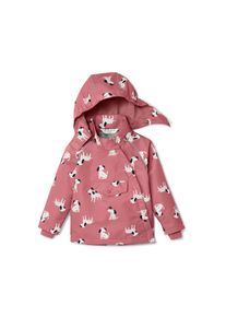 Tchibo - Kinder-Thermo-Regenjacke - Gr. 122/128 - dunkelrosa/print