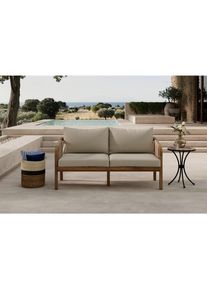 Ambia Garden Gartenbank , Akaziefarben, Beige , Holz , Akazie , massiv , 152x69x79.5 cm , FSC 100% , mit R&uuml;ckenlehne , Gartenm&ouml;bel, Gartenb&auml;nke