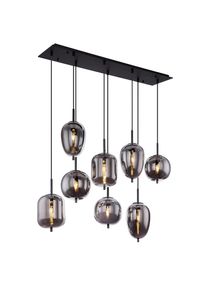 Dieter Knoll Collection Dieter Knoll H&auml;ngeleuchte , Schwarz , Metall, Glas , 34x120x94 cm , Lampen & Leuchten, Innenbeleuchtung, H&auml;ngelampen, Pendelleuchten