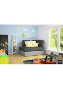 Mid.you Jugend- UND Kindersofa , Grau, Dunkelgrau , Textil , 104x60x75 cm , Wohnzimmer, Sofas & Couches, Schlafsofas