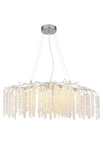 Collet's Monde H&auml;ngeleuchte , Klar, Alufarben, Chromfarben , Metall, Kunststoff, Glas , 40x120x100 cm , Lampen & Leuchten, Innenbeleuchtung, H&auml;ngelampen, Pendelleuchten