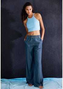 H.I.S. Witt Damen Schlupfhose, jeansblau, Gr&ouml;&szlig;e 32/34, 65% Lyocell, 35% Baumwolle