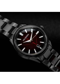 Holzkern Holzuhr Era X (Lorbeerblatt/Geflammte Walnuss), Herren, Naturholz