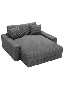CARRYHOME Xxl-Sessel , Dunkelgrau , Kunststoff , F&uuml;llung: Schaumstoff, Silikon,Schaumstoff, Silikon , 160x87x190 cm , Wohnzimmer, Sessel, XXL-Sessel